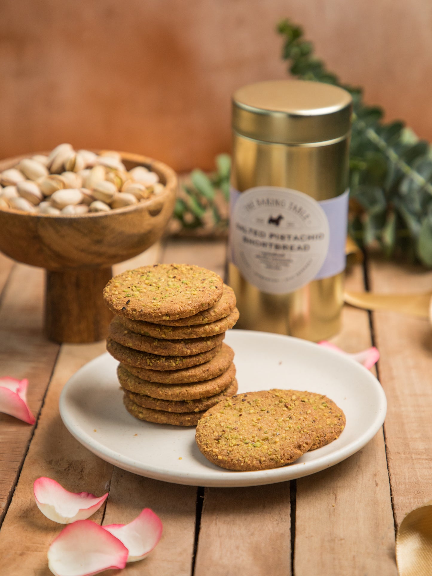 Salted Pistachio Shortbread