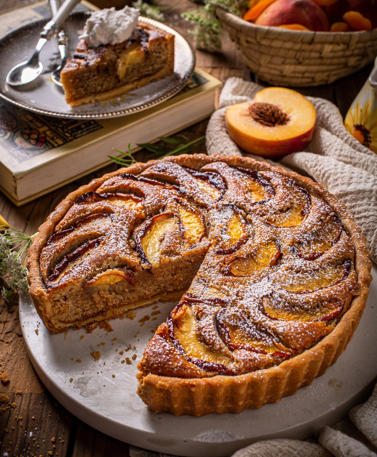 Fresh Peach Frangipane Tart