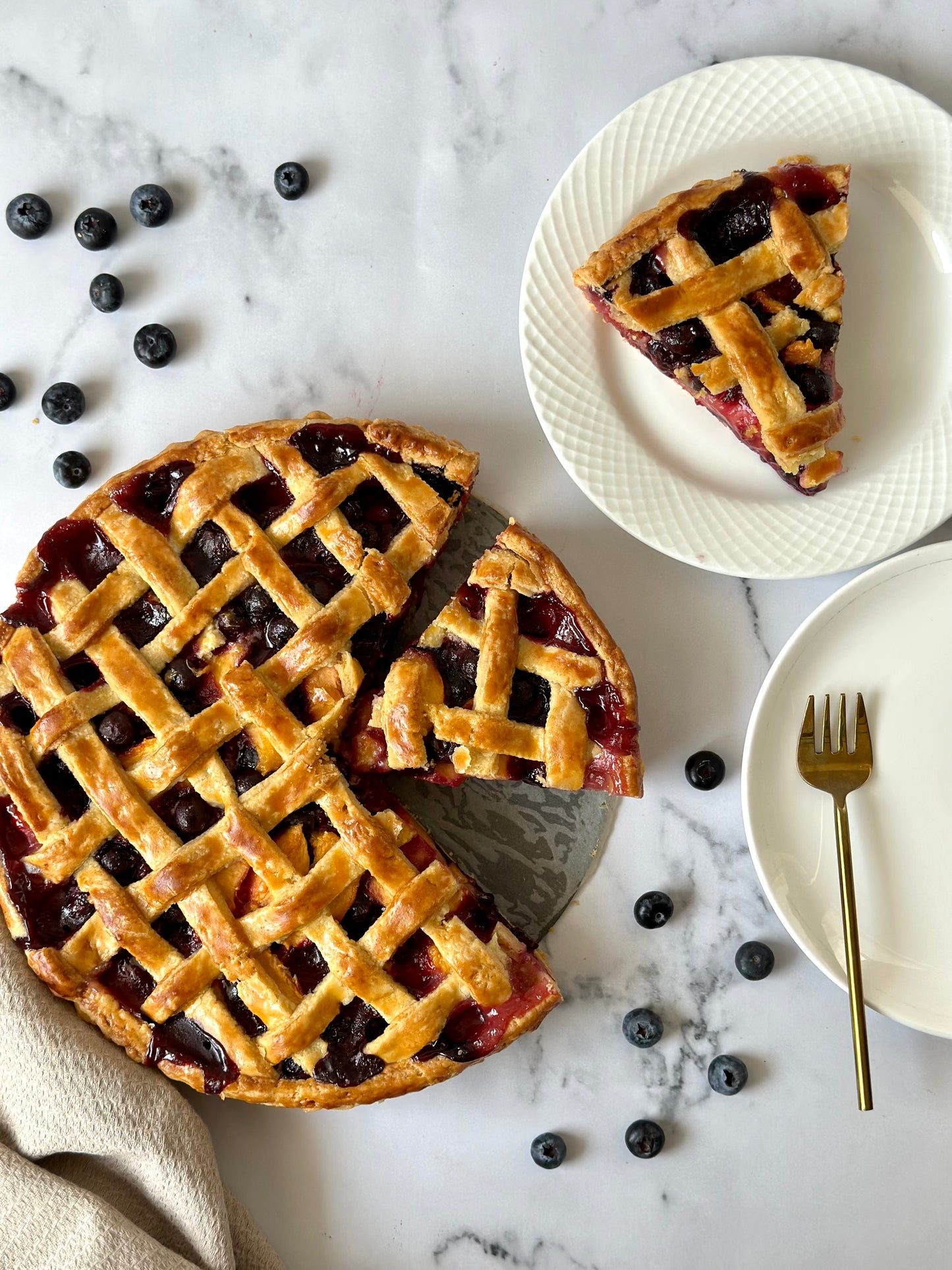 Summer Blueberry Peach Tart
