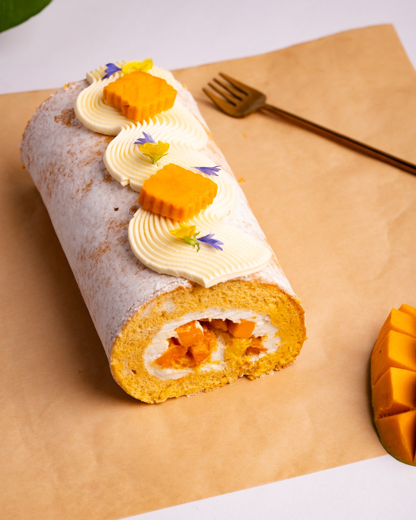 Mango & Fresh Cream Swiss Roll