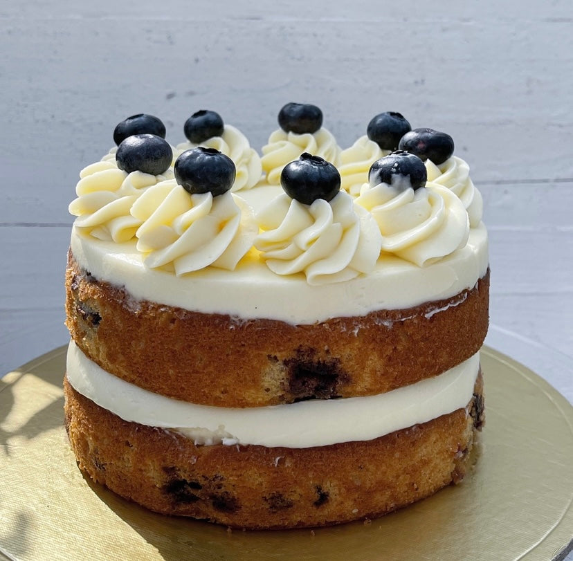 Blueberry & Lemon Cake with Cream cheese frosting